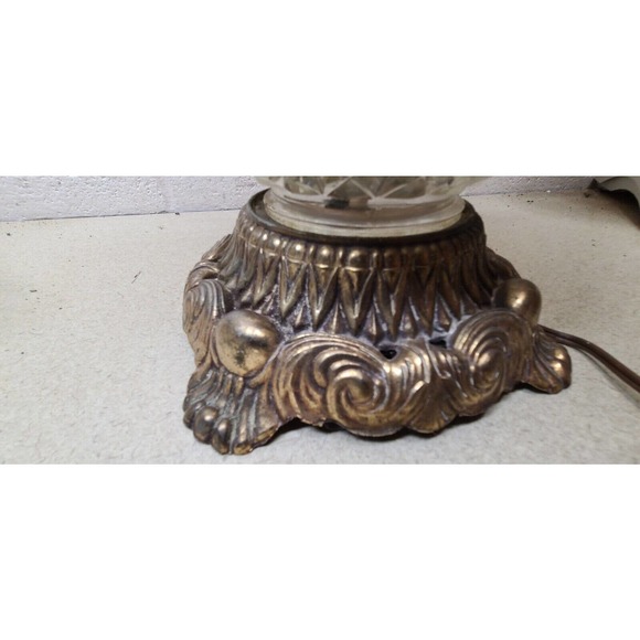 Vintage 1972 Ef & Ef Industries Double Globe Crystal Lamp - 537X - 24" Tall - Picture 4 of 7